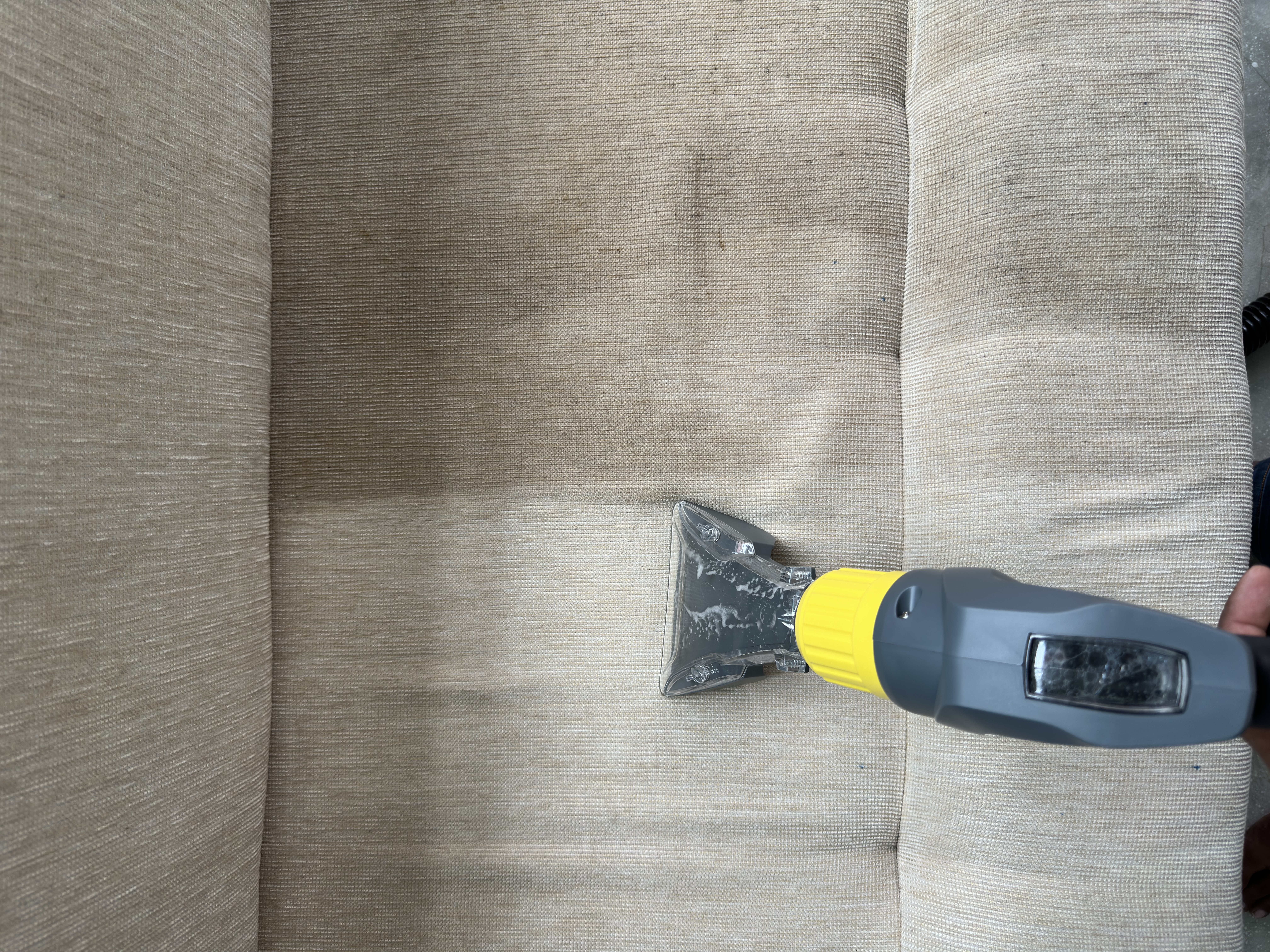 Sofa shampoo cleaning process — Clean Warks Kottayam